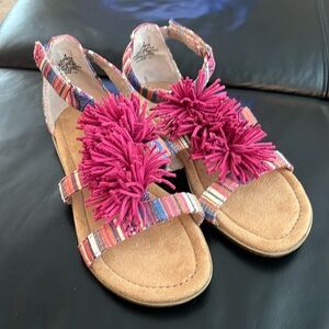 Multi-colored Minnetonka sandals- only worn a couple of times